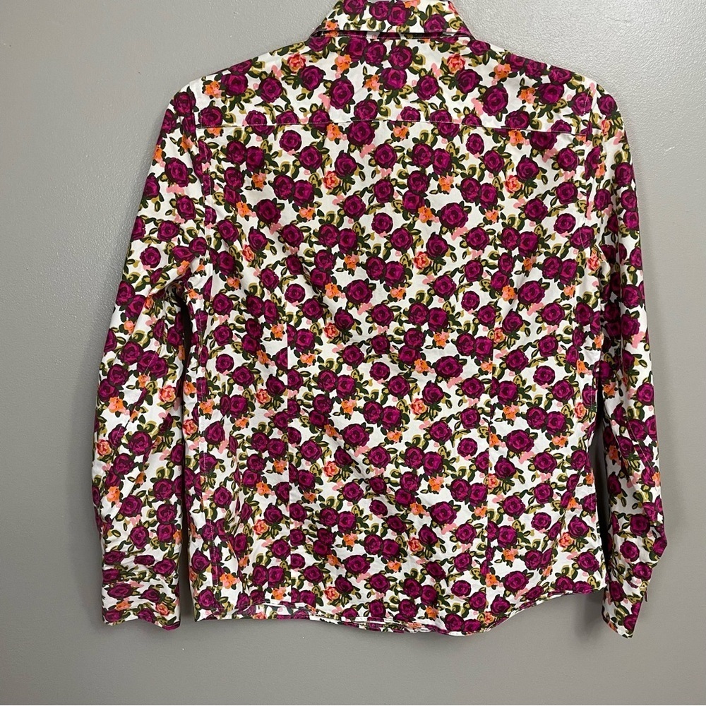 Lands’ End women’s size 8 Petite Floral supima cotton pink - Picture 5 of 10